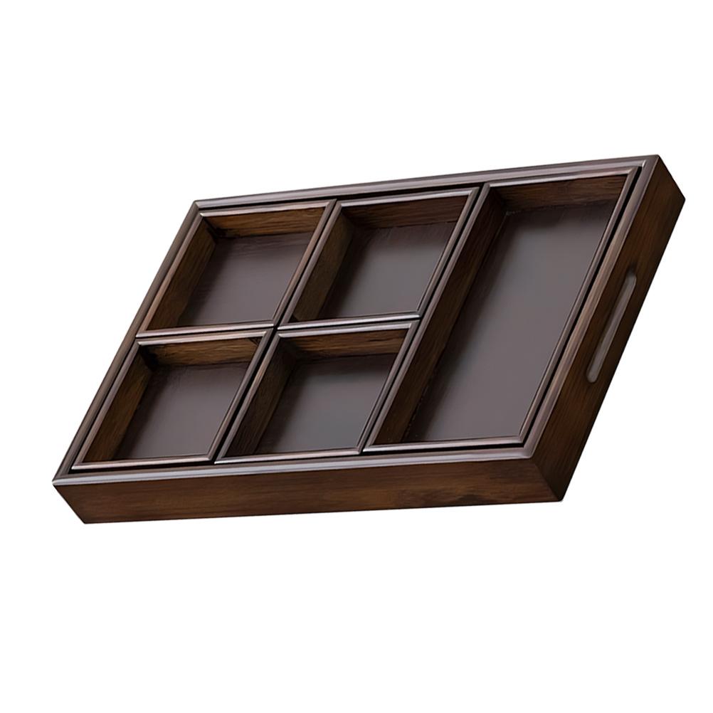 1Set Wooden Serving Platter Rustic Color Practical Use for Fruits Snacks Tea Parties Home Decor Wooden Serving Tray