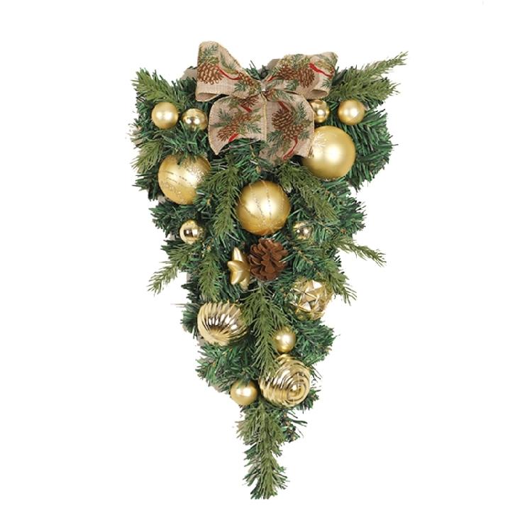 Artificial Christmas Upside Down Tree Door Wall Decorations Decorative Ornament