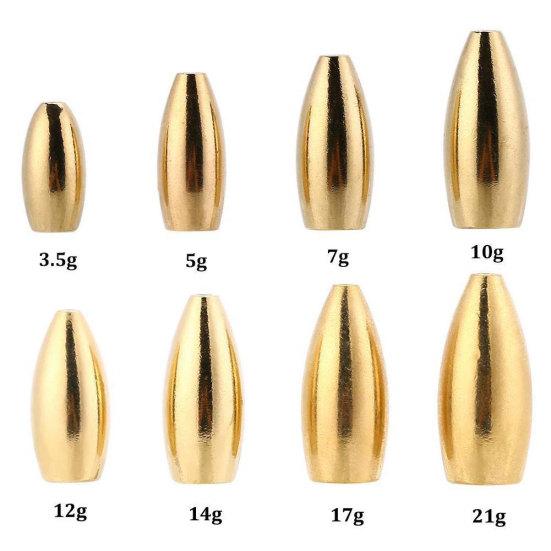 5 szt. Kula miedziana ciężarek ołowiany Ryby obciążniki Drop Fishing Slider Przynęta przynęty Narzędzie