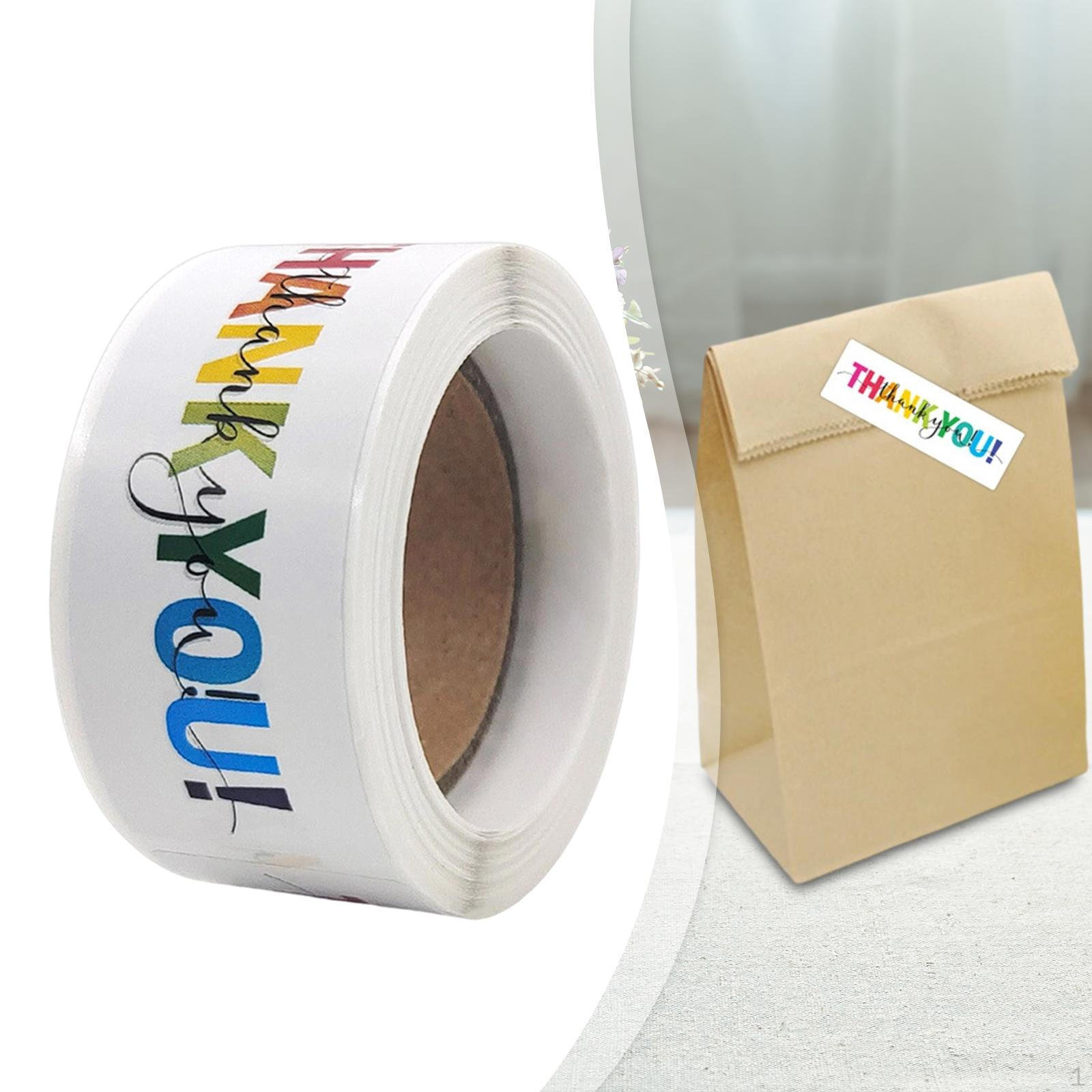 

120x Thank You Stickers Labels Self Sticky Seal Envelope Seals for Bubble Mailers Packaging