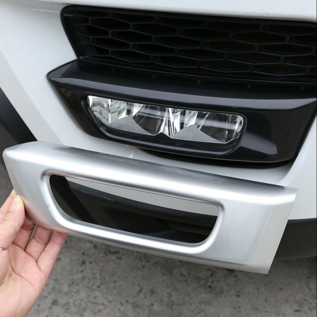 ABS Silver Front Fog Light Cover Lamp Frame Trim For LR Range Rover Sport 14-17