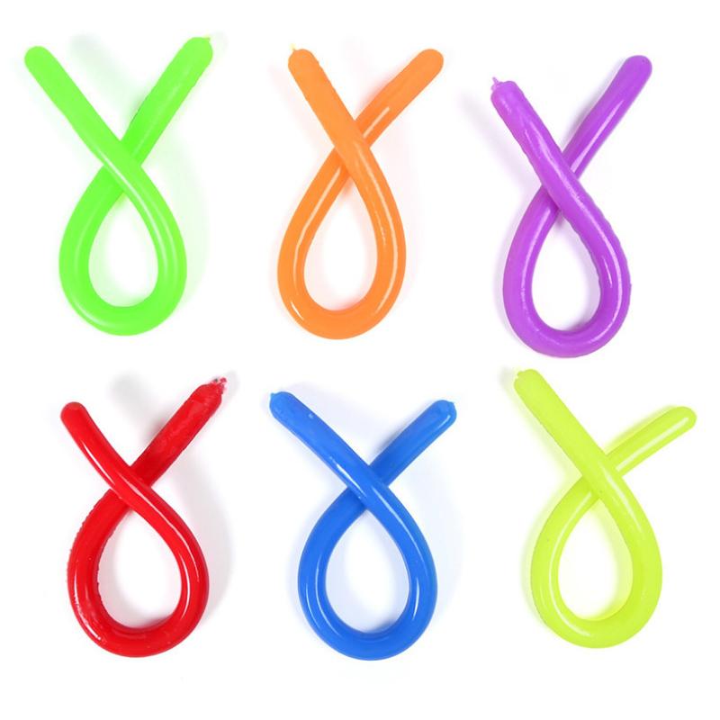 10Pcs Stretchy Noodles Fidgeting Plaything Kids Party Favors Carnival Prizes Stuffed Bulk Juguetes Baratos Para Niños Novedosos