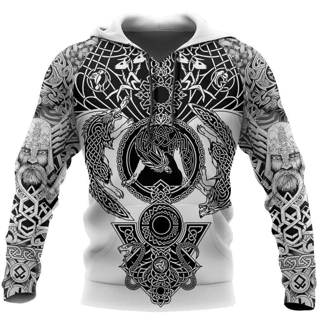 Vintage Vikings Sweatshirts 3DPrint Hoodies Men/Women Casual Fashion Hoodie Kids Pullover Sweatshirts Unisex Clothing men coat