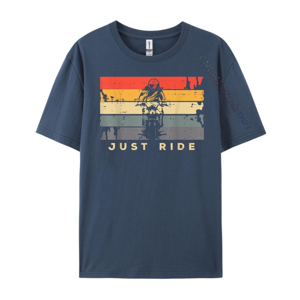 

Just Ride Motorcycle Biker Retro Motorbike Men Shirts Men Graphic Mens Clothing 2024 New Years Eve Leisure 4XL