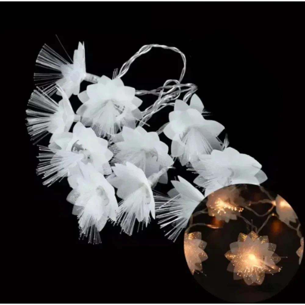 1PC 10Leds 1.5M Led Flower String Lights Bedroom Wedding Party Festival Decorative Fairy Lights Operated Wall Lighting
