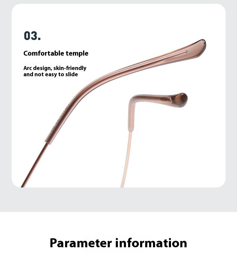 New Luxury Rimless Glasses Cat Eye Glasses Butterfly Eyewear Ultra Light Titanium Optical Prescription Eyeglasses Frames Women