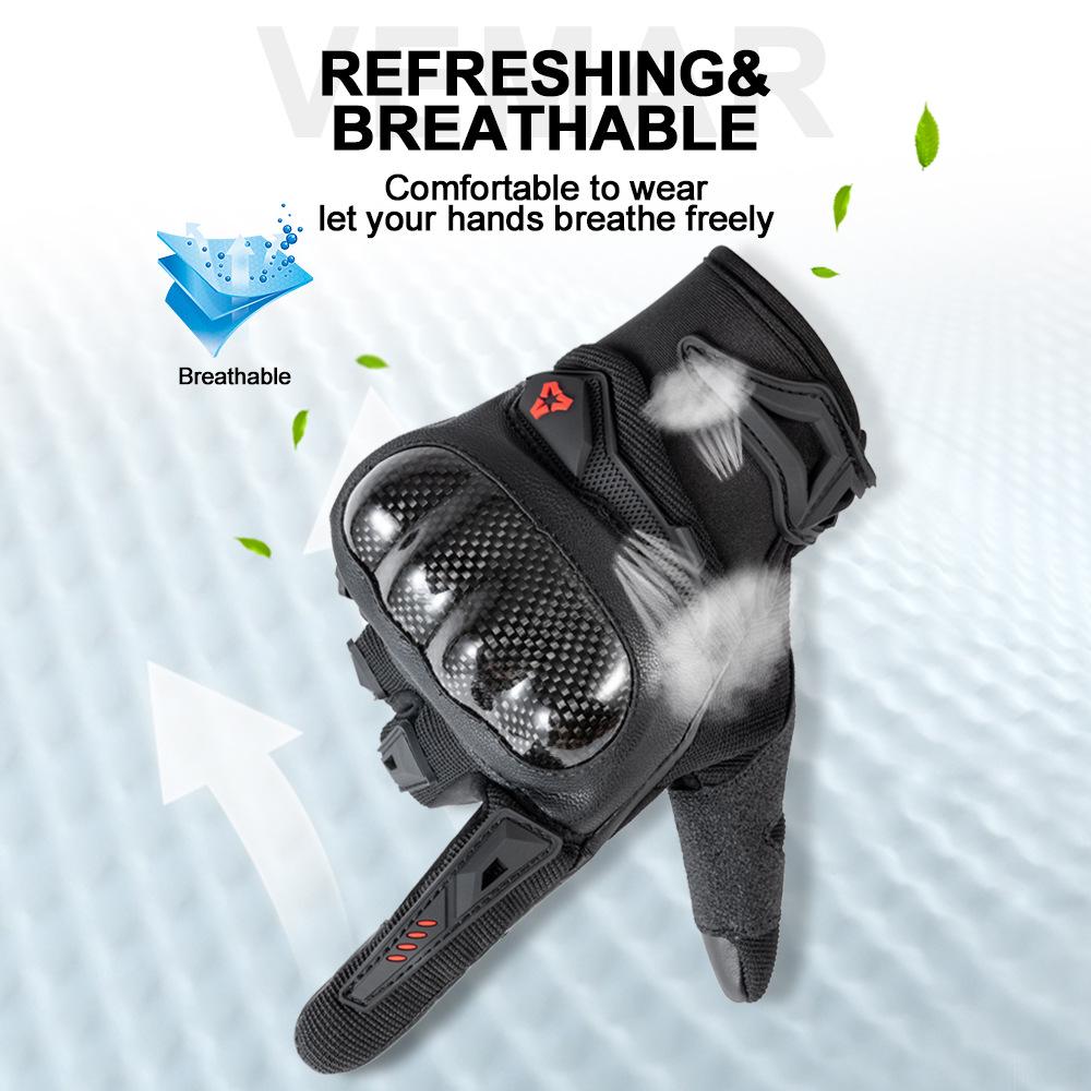 Gloves Men's and Women's Breathable Full Finger Anti-drop Locomotive Riding Equipment Off-road Gloves