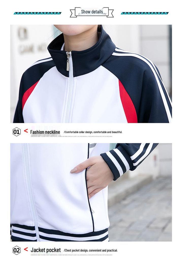 2021 Spring/Autumn Couple's Sportswear Set: Casual Unisex School Uniform Style