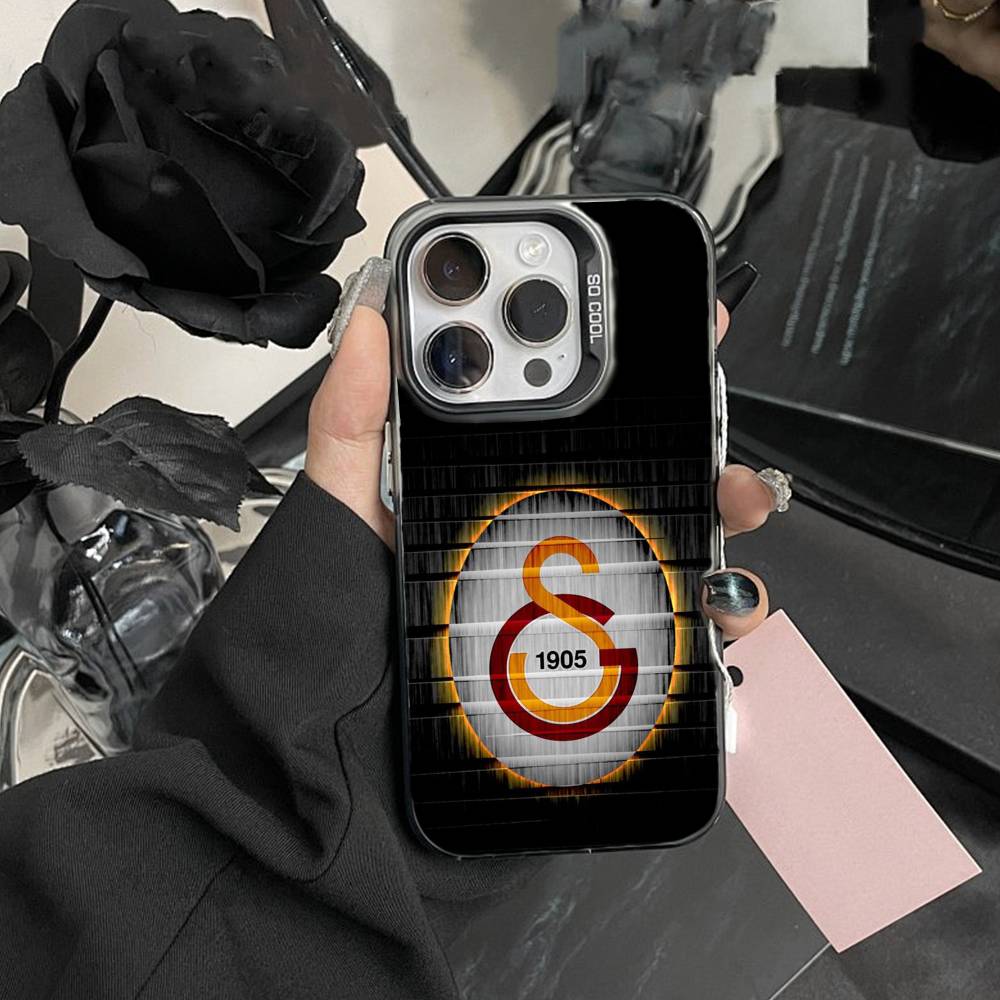 Klassische Galatasaray S-SK1905 Handyhülle Für IPhone 16 17 15 14 12 13 Pro Max Schwarze Farbe Stoßfeste Hülle