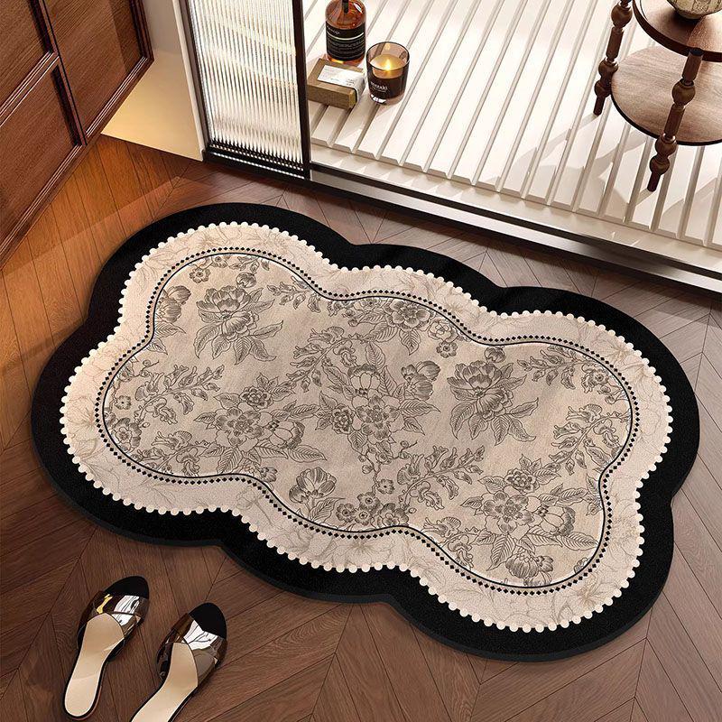 Retro Luxury Diatom Mud Bathroom Floor Mat - Water Absorbent, Quick Dry, Wear-Resistant, Non-Slip, Easy Clean