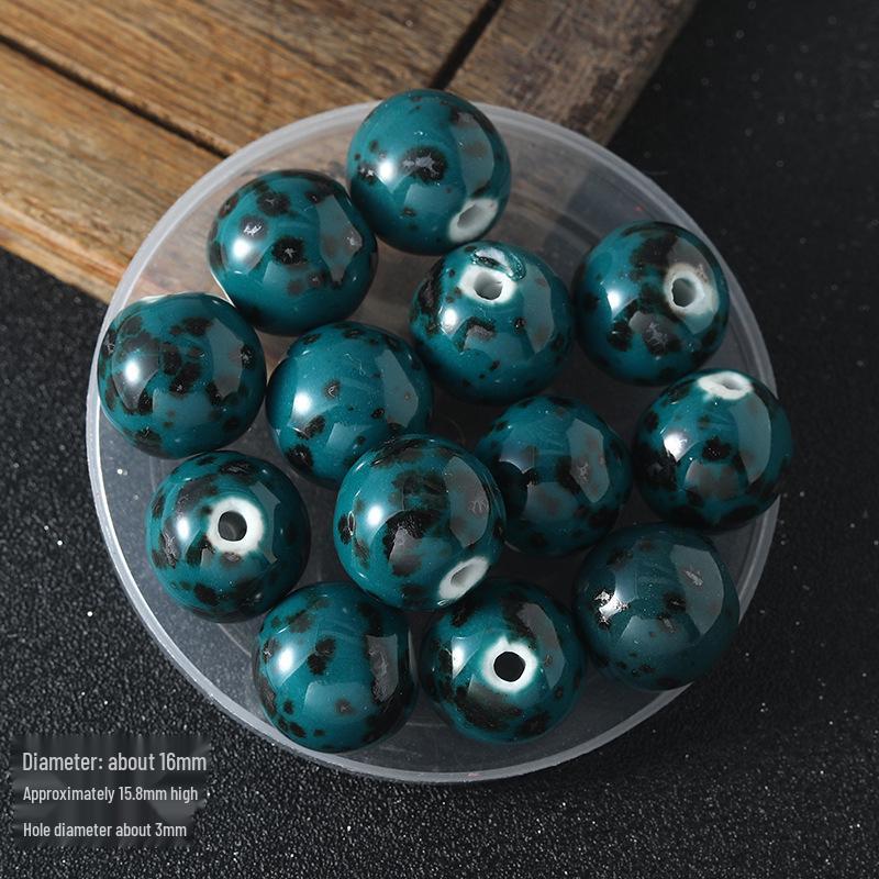 16mm Retro Ceramic Beads for DIY Bracelets & Necklaces
