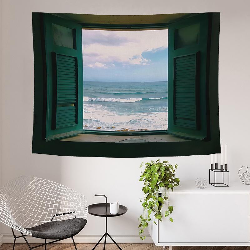 VIKAMA Atmospheric Landscape Tapestry Bedroom  Living Room Sofa Backdrop Guesthouse  Dormitory Decorative Hanging Tapestry