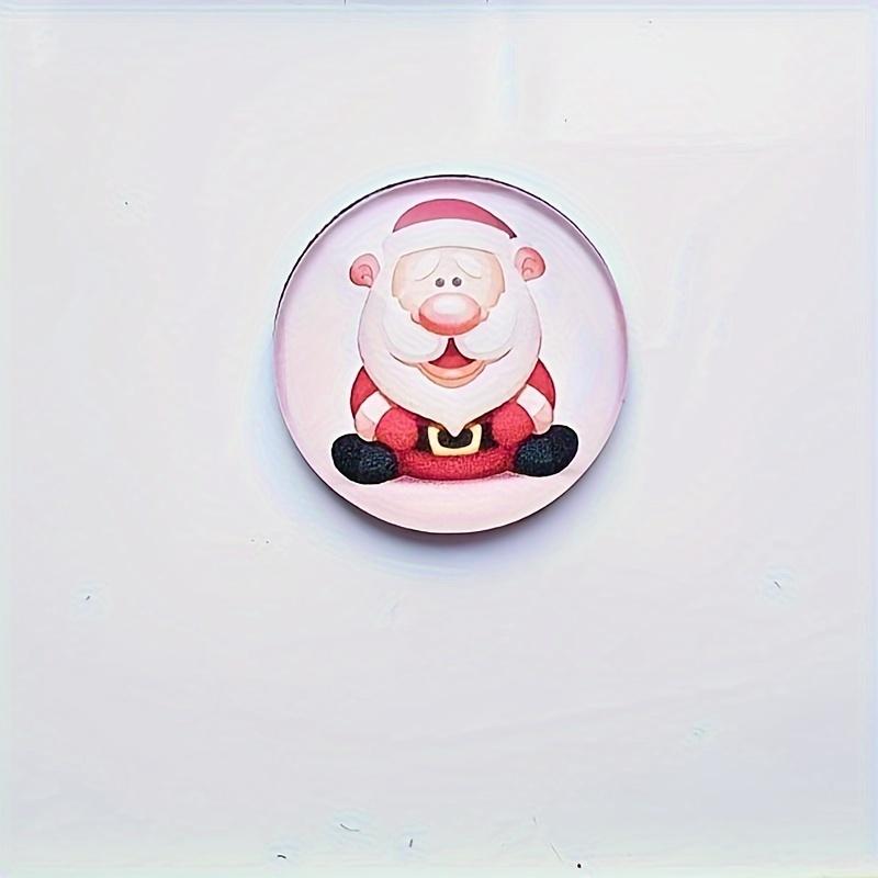 6Pcs Christmas crystal glass refrigerator sticker creative cartoon cute three-dimensional magnet magnetic sticker home decoration