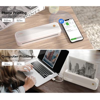 Imprimante thermique portable A4 Peripage P40 Imprimante photo mobile sans fil Prise en charge