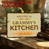 Custom Welcome Metal Sign Personalized Retro Kitchen Wall Decor Aluminum Plaque