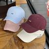 Happy small letter embroidered baseball hat, spring and summer new women's simple and versatile face small men's soft top cap