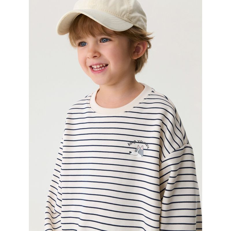 Mark Jenny Casual Striped Boys' Sports Sweatshirt Set Baby 2-Piece Set 2026 Spring New Style 560102