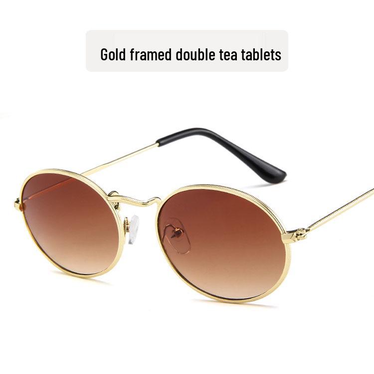 Retro European & American Oval Metal Sunglasses for Men & Women - Trendy Unisex Fashion Eyewear