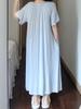 Women's Plus Size Summer Short-Sleeved Dress with Built-in Bra for Home or Outdoors