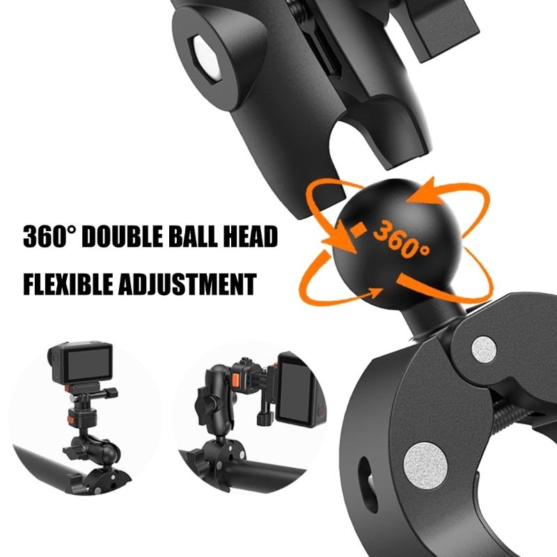 Universal Magnetic Quick Release Mount For Action Camera 360 Rotation And 18 45mm Clamp Ranges For Biking Motorcycle