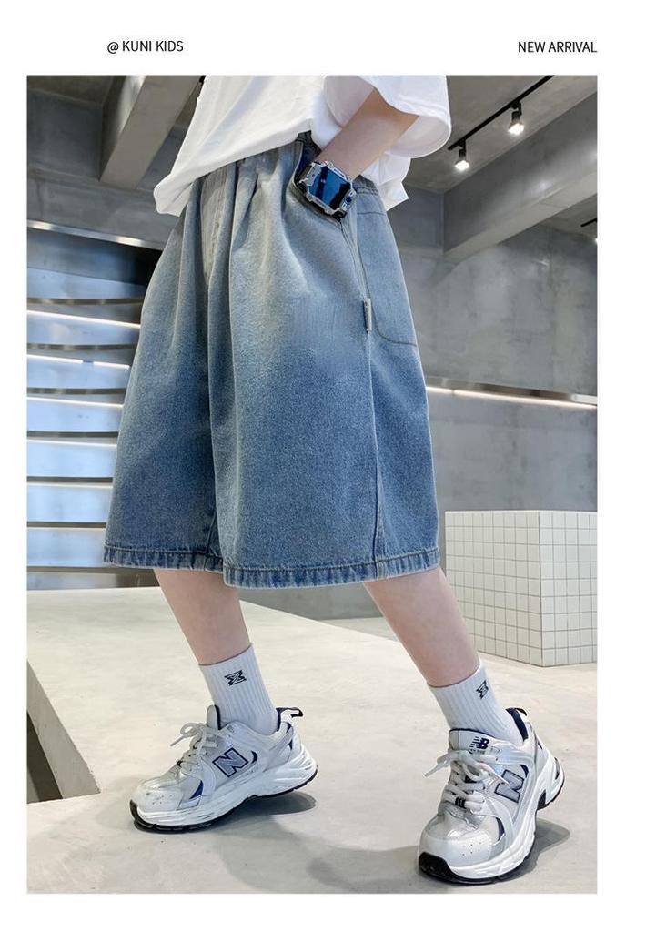 Pantaloncini di jeans estivi a lunghezza media per ragazzi 2026 - Alla moda, Leggeri per bambini più grandi