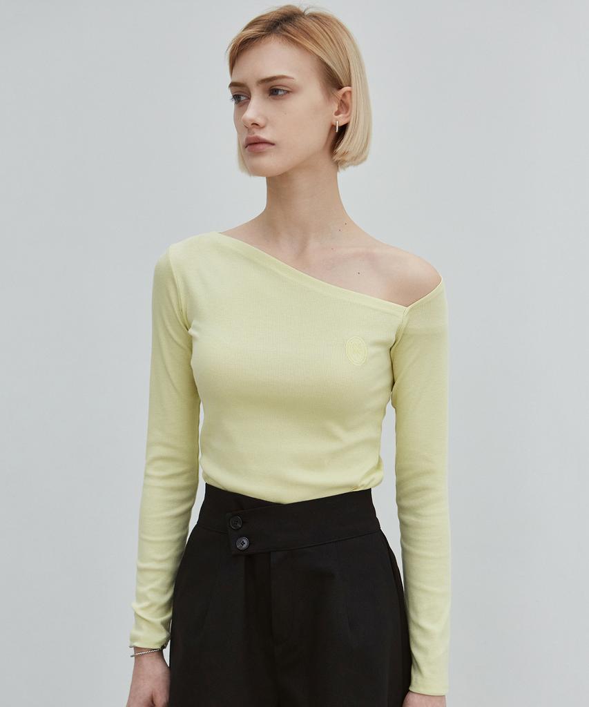 Nigaennikol Nicole Unbalanced Off T-Shirts_Vintage Green