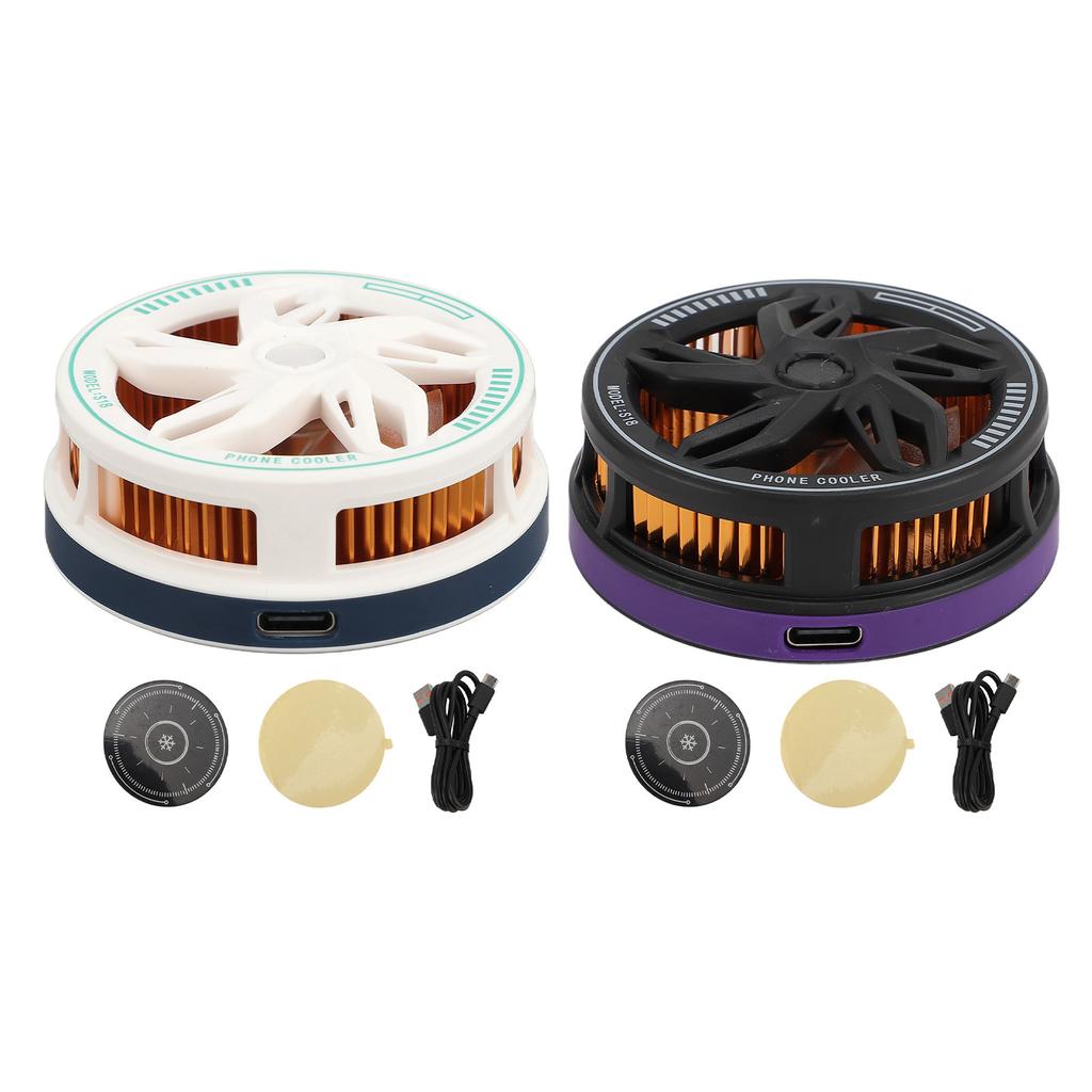 Phone Cooler 15W Magnetic Adsorption Quiet Portable Cell Phone Radiator Cooling Fan for Gaming Live 