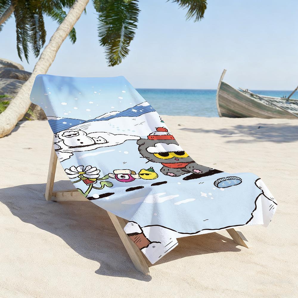 Cloud Cat Z-ZOA Beach Towel For Beaches Yoga Studios Gyms Hot Springs Swimming Pools And Picnics