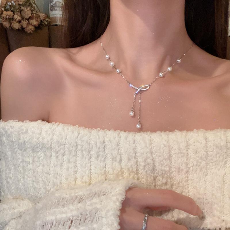 Colier Elegant cu Perle pentru Claviculă - Bijuterii Trendy de Lux Ușor pentru Femei