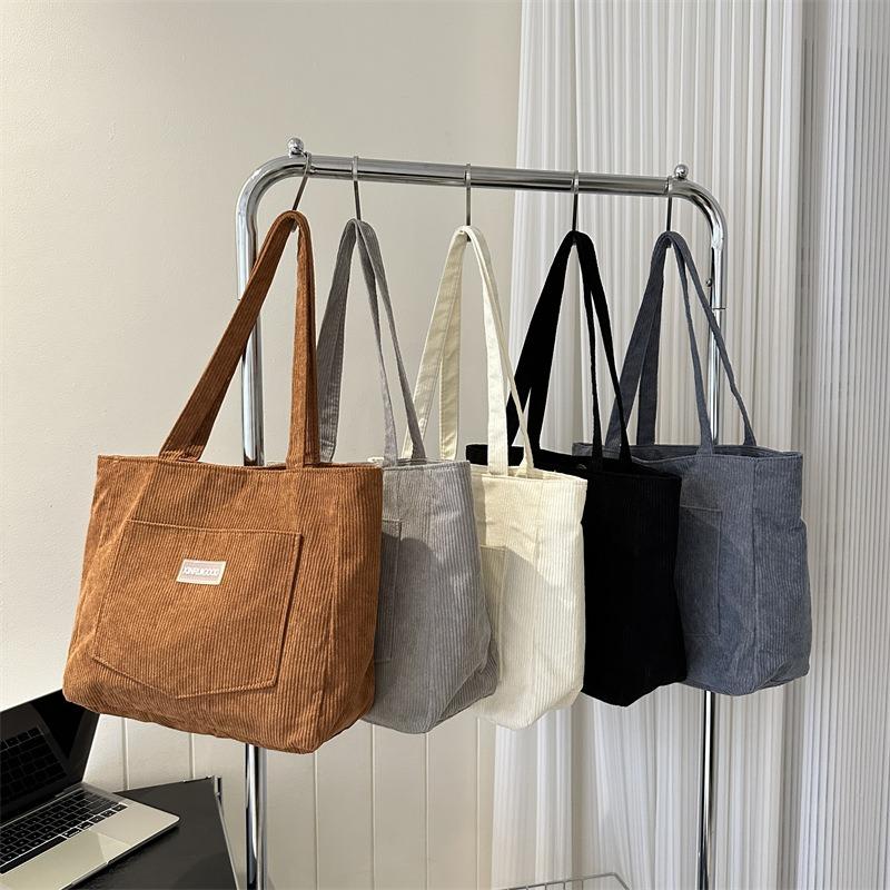 Women's bag corduroy new shoulder bag fashionable large-capacity bag personality