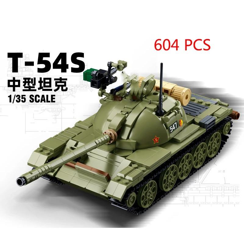 Military Vehicles Tank Sets SWAT Army City Police T34 Model Building Blocks DIY Brick Kids Toys Classic World War II WW2