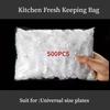 50/100/200/300/500Pcs Food Fresh Keeping Film Food Cover Fruit Vegetable Storage Bag Stretch Wrap Bowl Dish Cover Storage Bag Quality