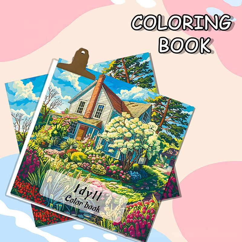 

Фэнтезийный Садовый Замок Искусство Бабочки Книжка-раскраска 20-22 страницы Двойные страницы Подарок на вечеринку по случаю дня рождения Снять стресс