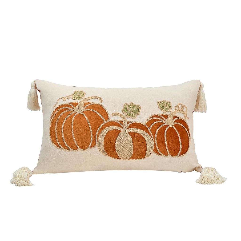 Autumn Maple Leaf Pumpkin Pillowcase for Thanksgiving & Halloween Decor