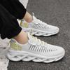 Sports Shoes Men's Breathable Fly Woven Men's Shoes Fried Dough Twists Soles Hollow Thick Soles Large Casual Shoes