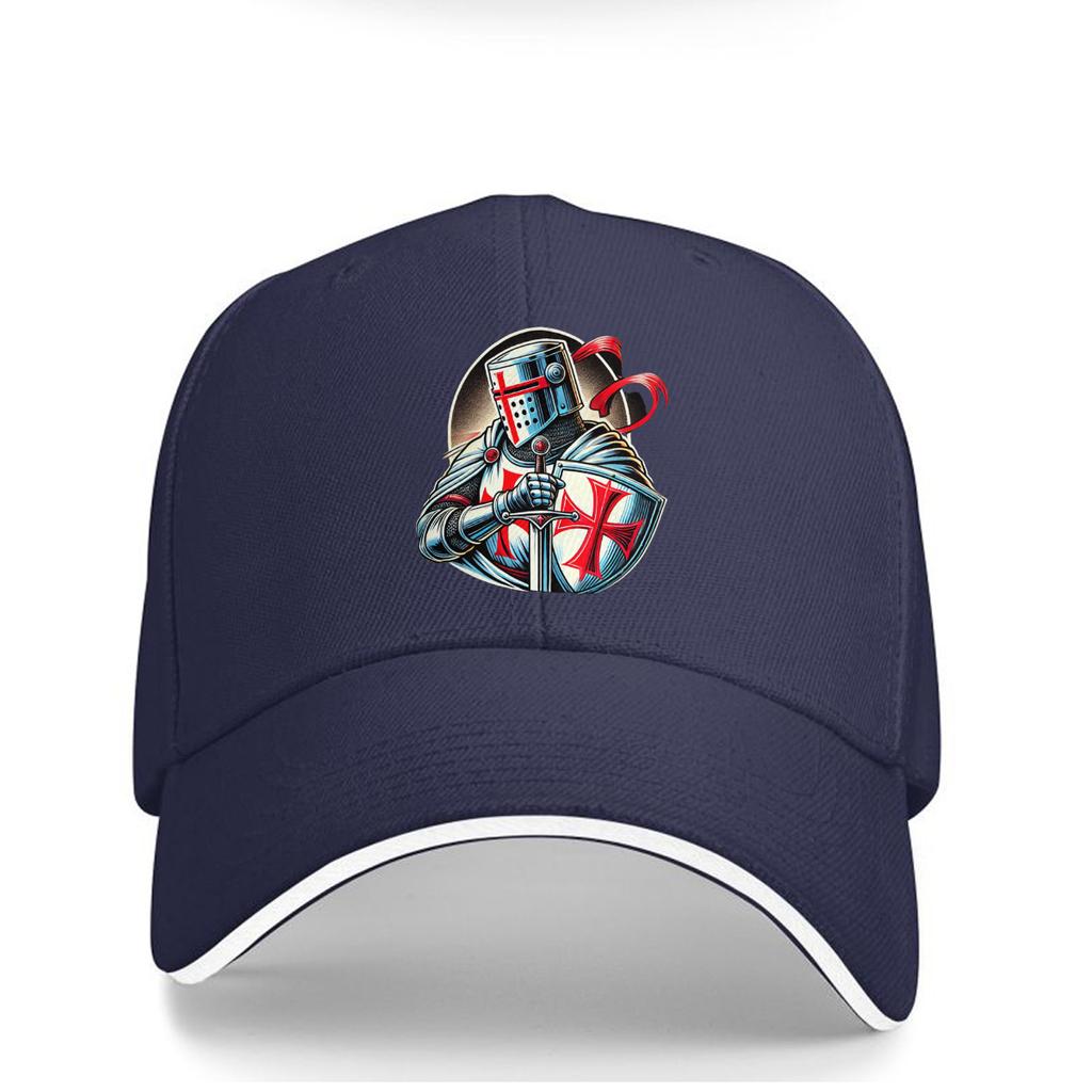 Crusader Templar Knight Red Cross Baseball Cap Polyester Sun Hat for Men and Women