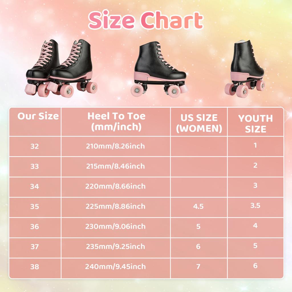Size 35-40 Flashing Roller Skates For Women Double Row Quad Skate Shoes 4 Wheels Sneakers Adult Outdoor Skating Training 2025