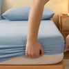 1PC Bed Fitted Sheet Bed Mattress Cover Solid Color Bed Linen Non Slip Mattress Covers Bedsheet Soft and Breathable