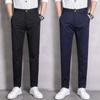 Stretch Suit Trousers Men's Spring and Summer Casual Trousers Korean Version of the Tide Slim Small Feet Draped Suit Trousers