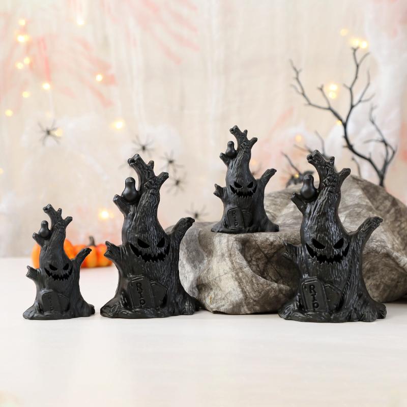 Halloween Decoration Ghost Tree Led Night Glow Ghost Lantern Ghost Face Tree Stump Lantern Festival Atmosphere Horror Decoration