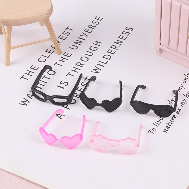 20 szt. Mini Plastikowe Okulary Okrągłe Oprawki Okulary Dla Lalek High Dzieci Zabawka Mini Okulary Losowe Akcesoria Dla Lalek