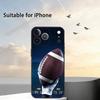 American Football Sport Phone Case For iPhone 17,16,15,14,13,12,11 Plus,Pro Max,XS,Soft Silicone Black Cover