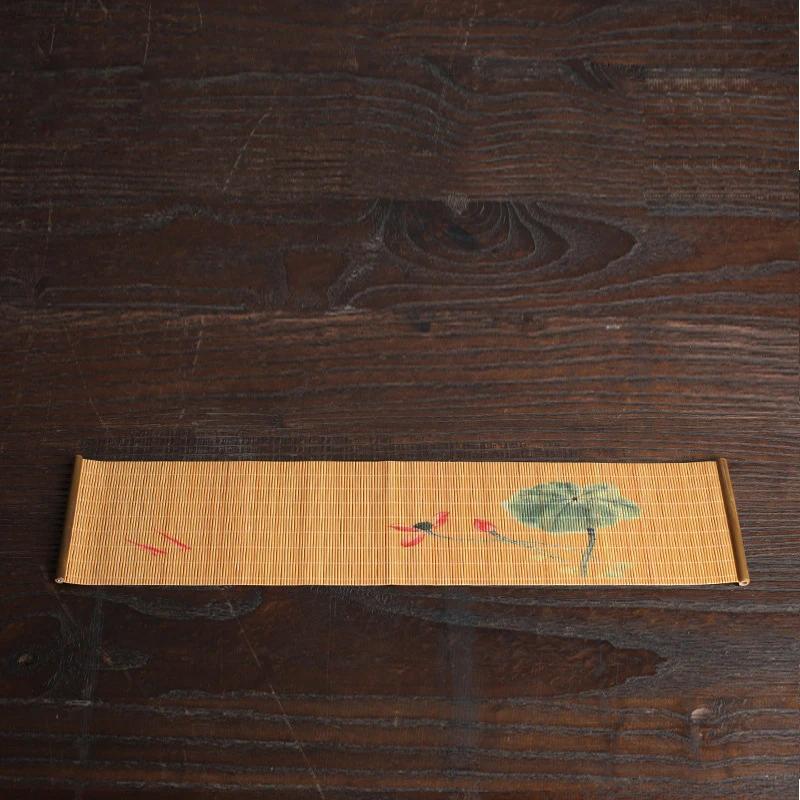Chinese Printed Tea Tray Napkin Cloth Waterproof Table Runner Tea Mat Zen Tea Ceremony Accessories Handmade Bamboo Insulation