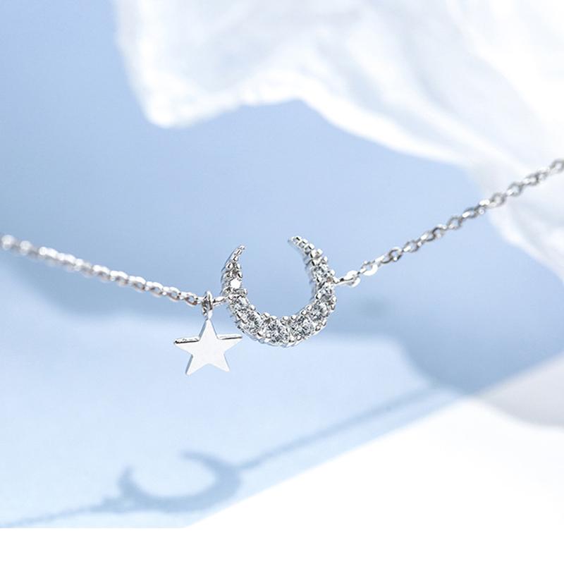 Korean Cute Star Moon Butterfly Pendant Bracelet Girl Trendy Elegant Shiny Zirconia Adjustable Chain Bracelet Women Jewelry Gift
