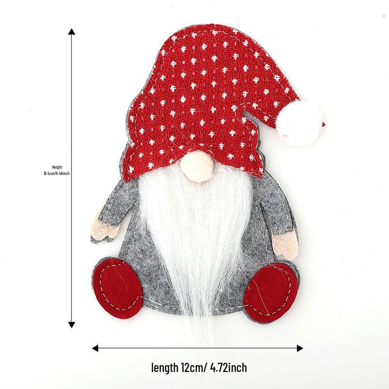 Festive Gnome Cutlery Sleeve - Christmas and New Year Table Ornament