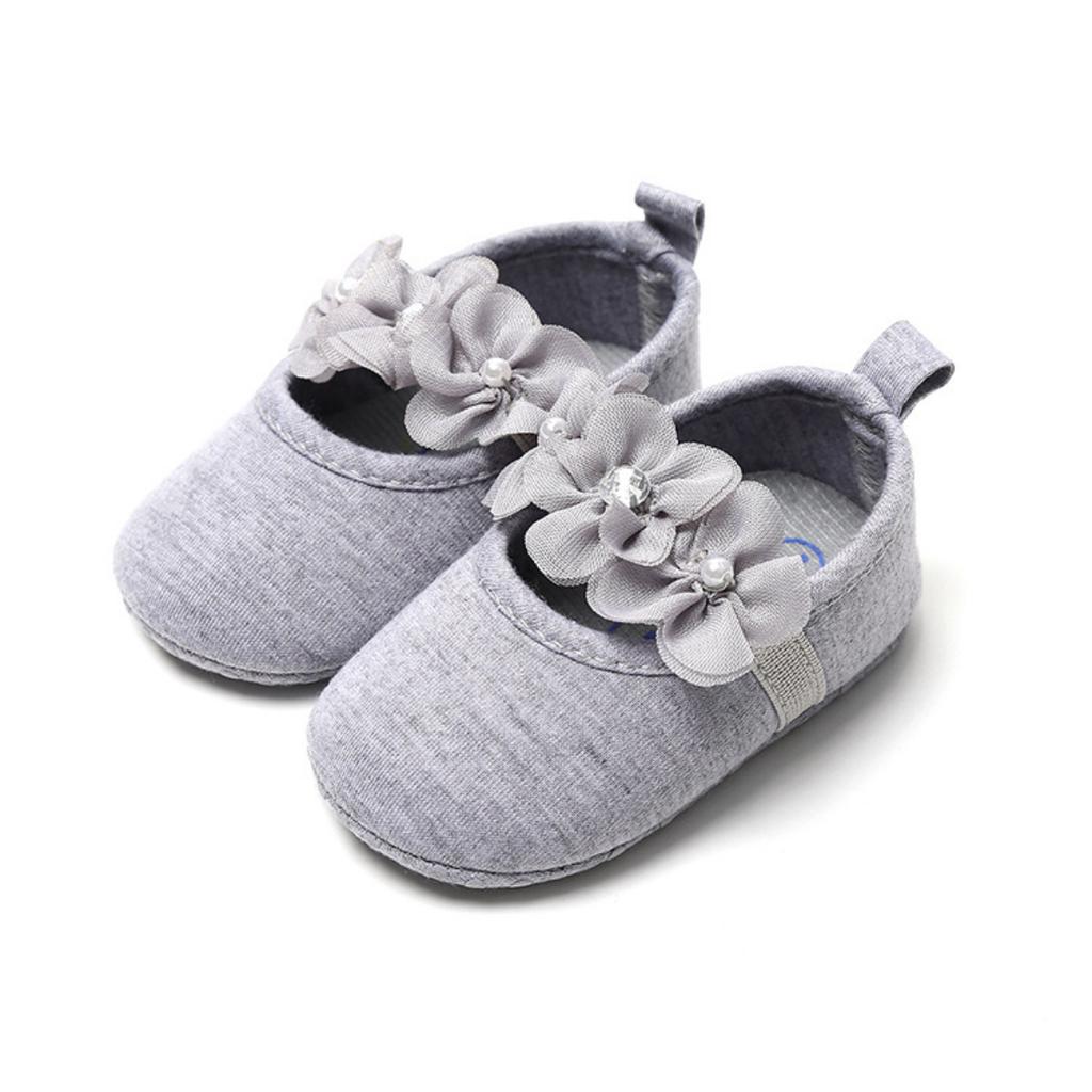 MYGGPP Kleine Blumen-Kleinkindschuhe mit weichen Sohlen, Babyschuhe, Schuhe mit weichen Sohlen, Prinzessinnenschuhe