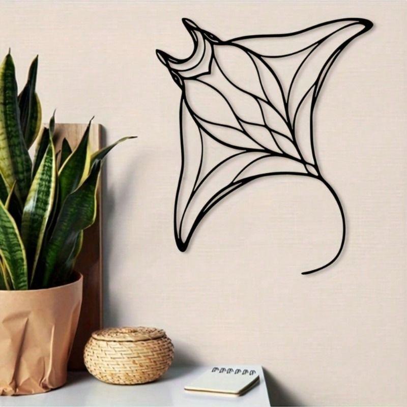 Metal Penguin Wall Art Geometric Vintage Decor Living Room