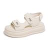 Casual sports style Roman sandals women's summer new muffin thick sole heightening Velcro seaside beach shoes