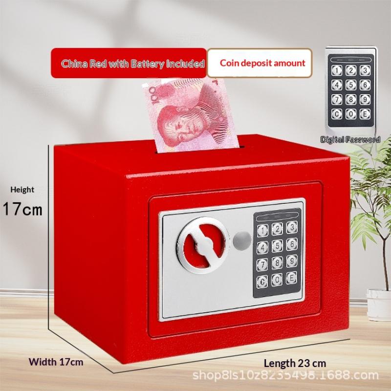 

Electronic Digital Keypad Lock Safe Security Box All Steel For Home Office Password And Key Unlock Safe And Compact