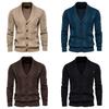 Cardigan da uomo con scollo a V e cotone ad alta elasticità per un look casual primaverile